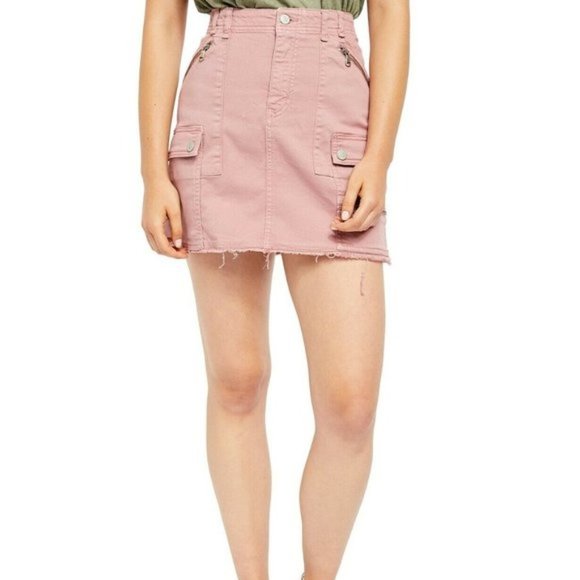 Free People Dusty Lilac Avenue Denim Mini Skirt 29 - Picture 5 of 13